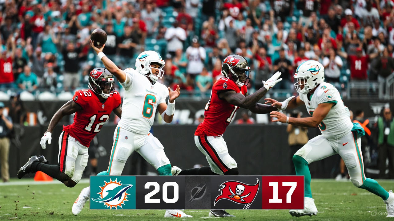 Dolphins Spoil Buccaneers’ Playoff Hopes in Thrilling 20-17 Upset